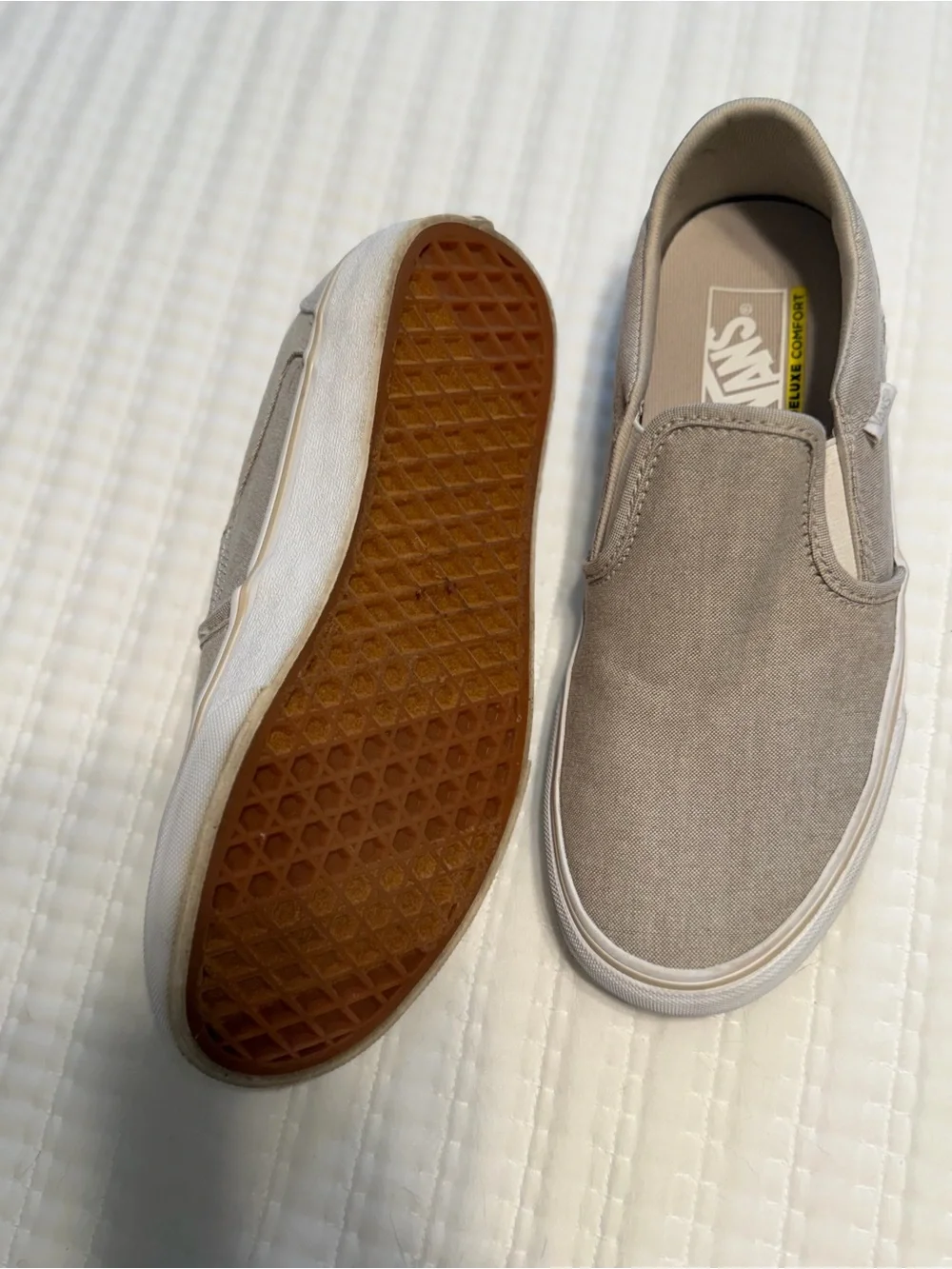 Casual Slip-On Canvas Shoes - Taupe